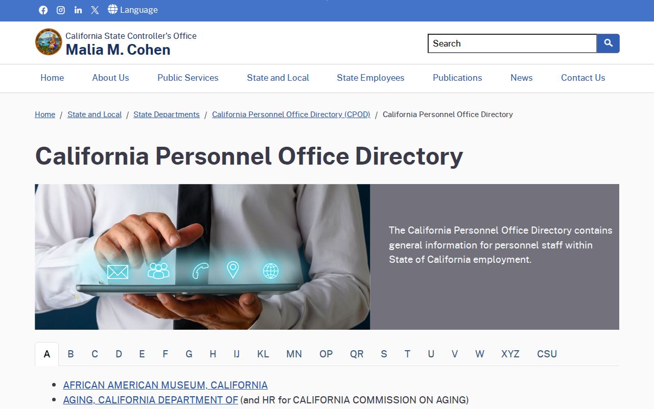 Wildomar people directories California Personnel Office Directory