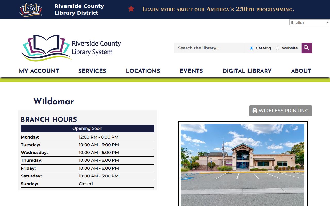Wildomar people directories local library branch resource