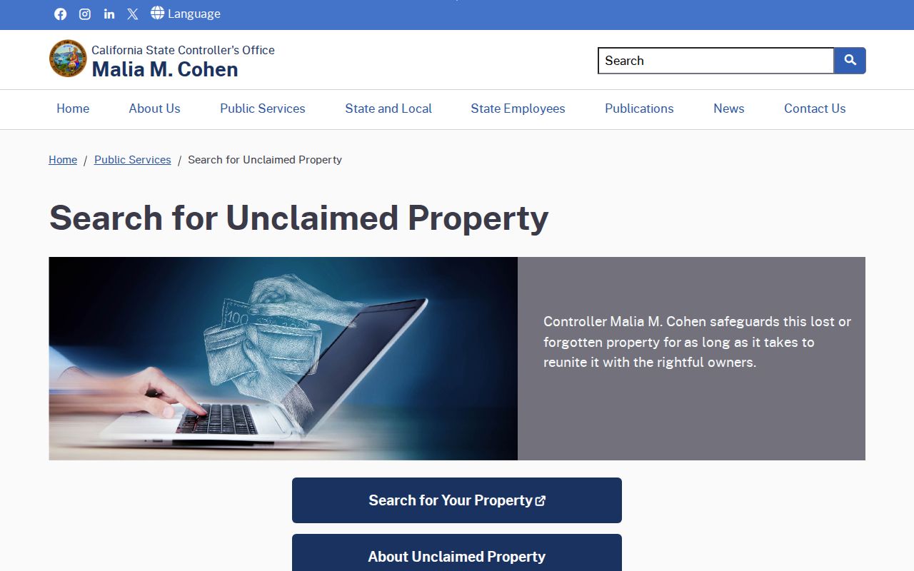 Wildomar public records California unclaimed property lookup